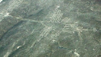 aerial photo of ancient design in the earth