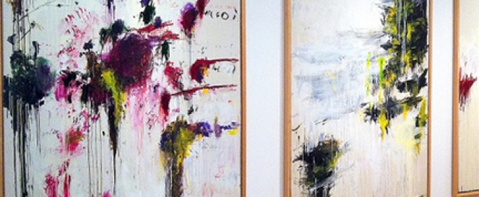 Cy Twombly paintings in gallery