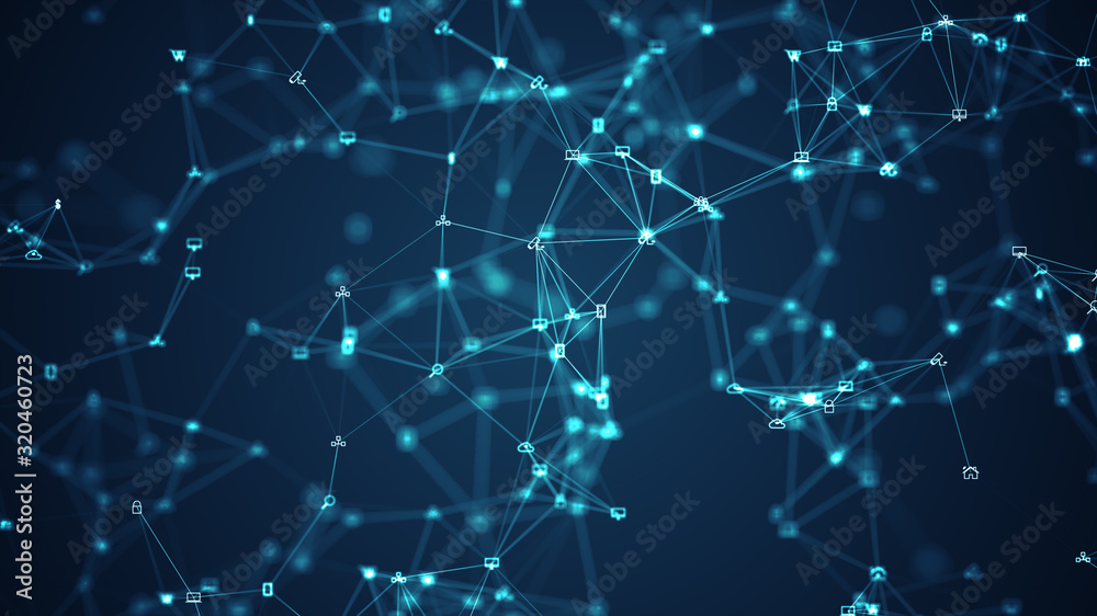 futuristic abstract digital network