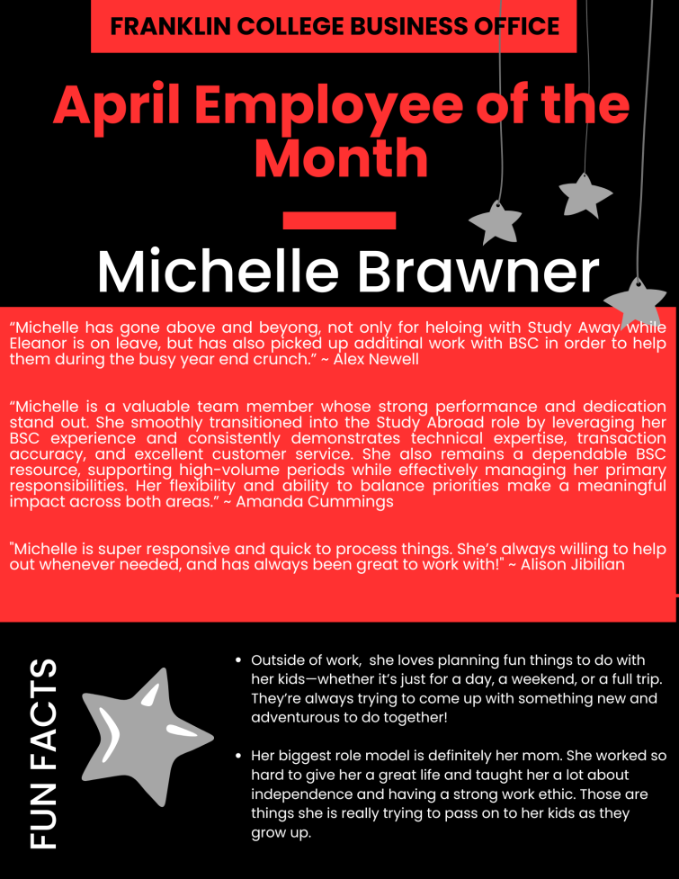 April 2026 Employee of the Month: Michelle Brawner