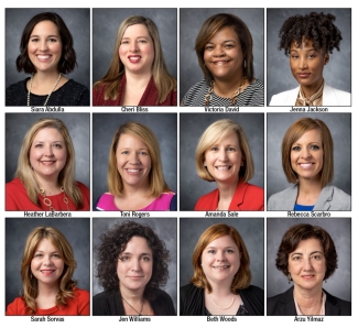 headshots of twelve women, with names beneath each
