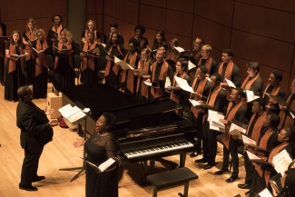 photo of choral singers in concert
