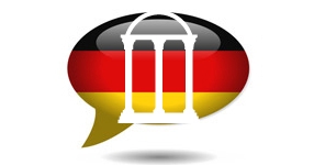 arch with German flag colors