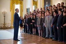 Obama with group