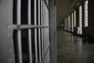 phot off prison bars and corridor