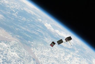 satellites in space, with Earth