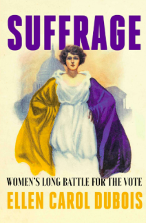 graphic with image of woman and capital dome, text Suffrage
