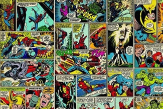 Marvel comics photo wall mural
