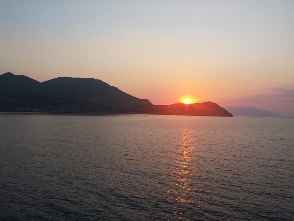 Sun setting over the island of Gökçeada