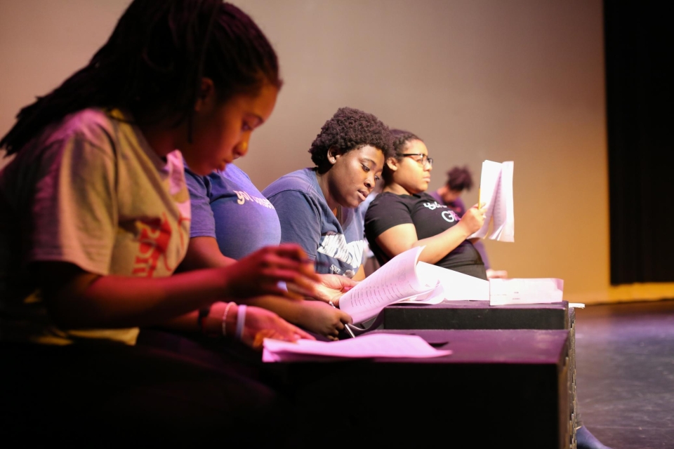 Students in the Maymester workshop class from Spelman and UGA worked during spring semester to flesh out script, staging and music. Image by Shannah Montgomery