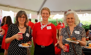 Photo of three people