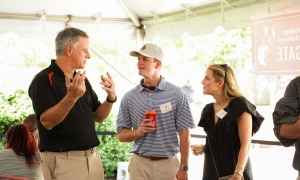 photo of three people