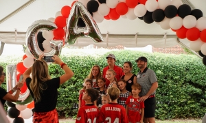 group photo with props