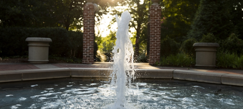 photo of water in fountain, morning