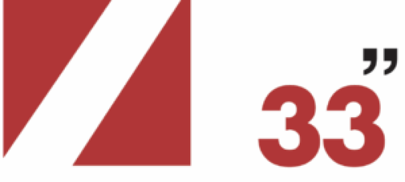 graphic with numerals four and thirty-three represented