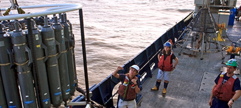 people on board a research vessel