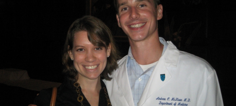 photo of woman and man in white doctor coat
