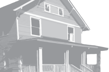 graphic of wooden house