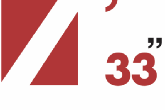 graphic with numerals four and thirty-three represented