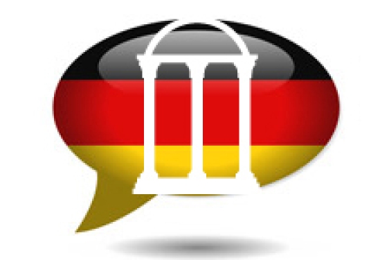 arch with German flag colors