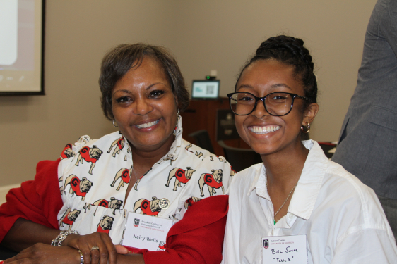 Pictured: Nancy Wells with Bria Smith at AwA