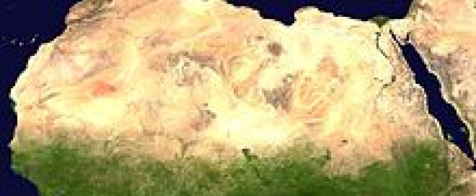 satellite image of Saharan Africa