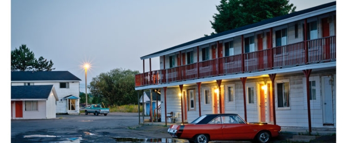 car at a motel
