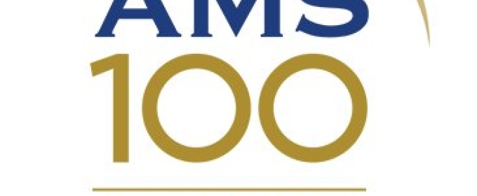 AMS logo in blue letters and gold numbers