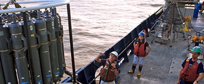 people on board a research vessel