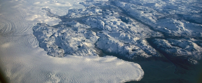 photo of Greenland Ice sheet from air