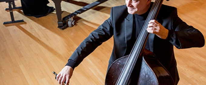 musician with double bass