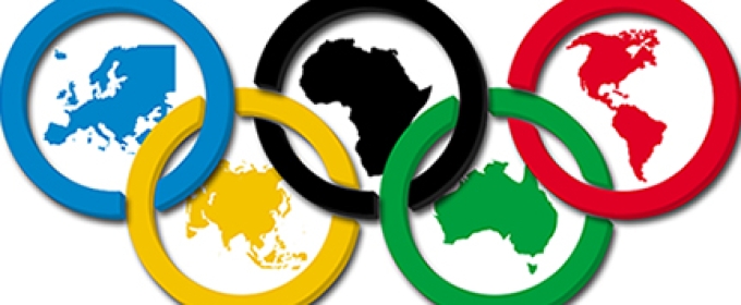 Olympic rings with continents