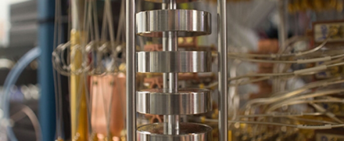photo of quantum computing mixing chamber