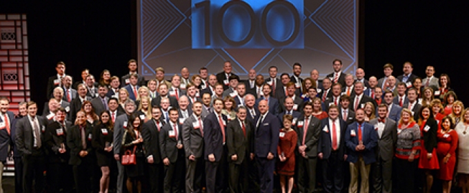 group photo with 100
