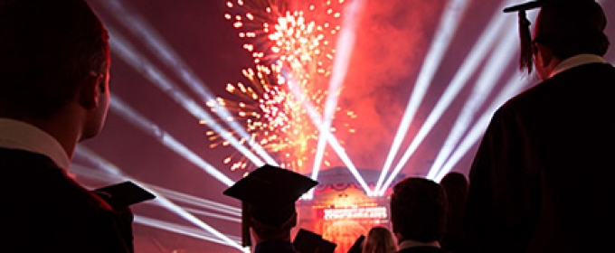 graduation fireworks