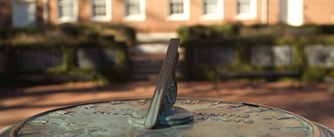 sundial photo behind Old College