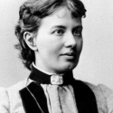 black and white archival photo of woman