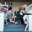 dance students on stairs of Holmes-Hunter academic building